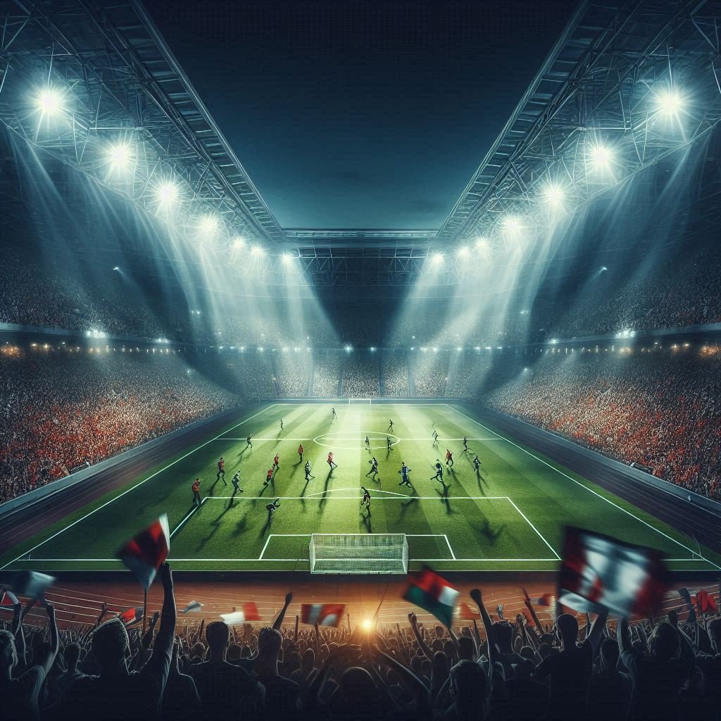A dynamic football stadium
