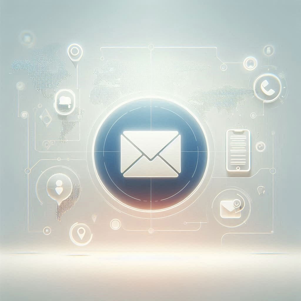 Contact page illustration with icons of email, phone, and messaging over a digital world map background, representing global communication on Wiwi.live.