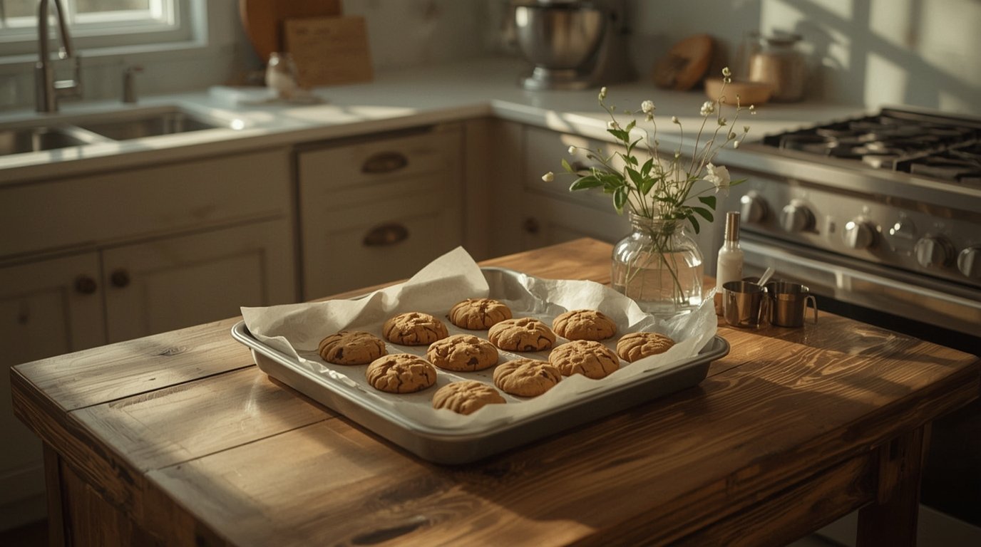 Cookies and ingredients on parchment paper to celebrate National Parchment Day