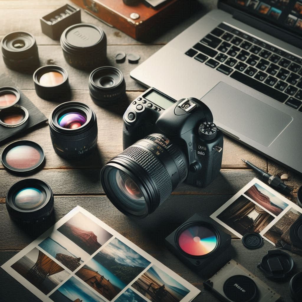 Featured image showing camera and photography tools for the Photography page on Wiwi.live