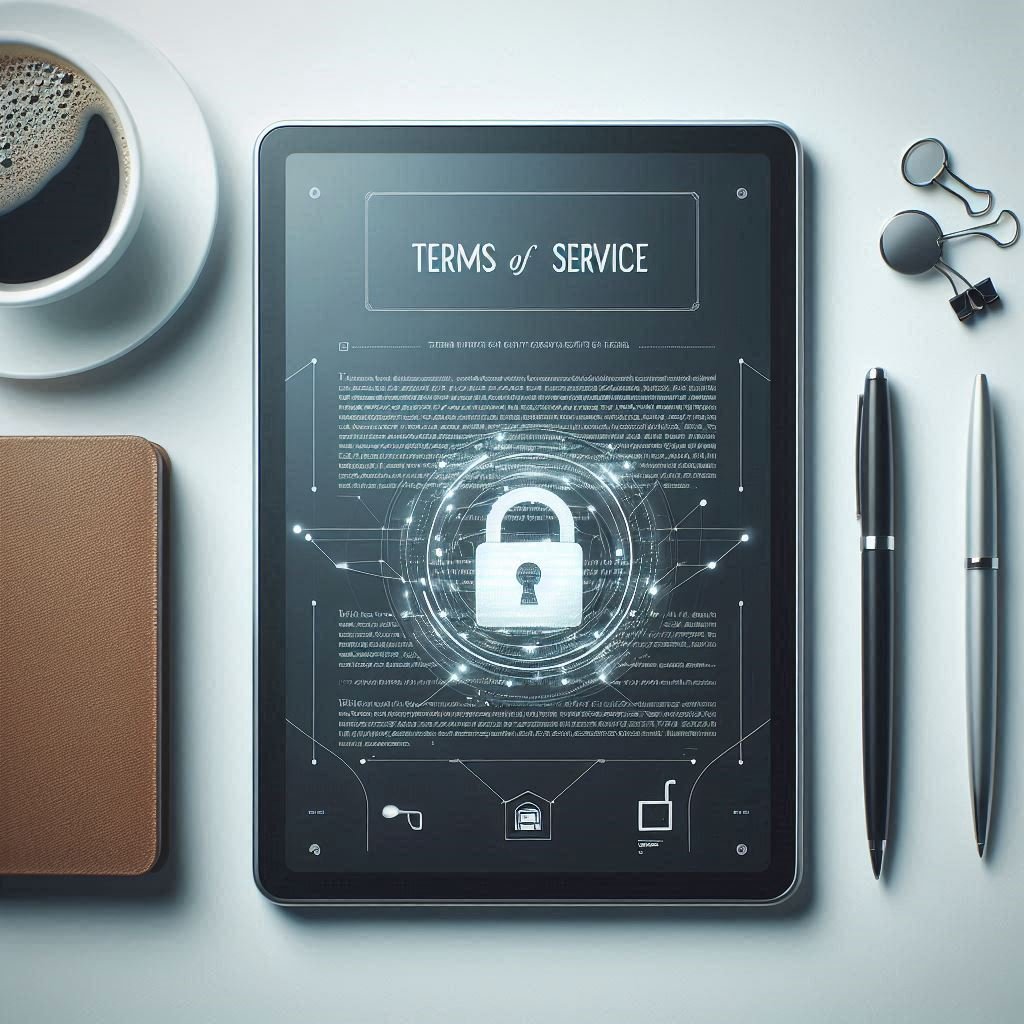 terms of services -Digital display of terms and legal agreement for the Terms of Service page on Wiwi.live
